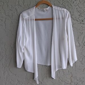 Soft Surroundings Sheer White Cardigan